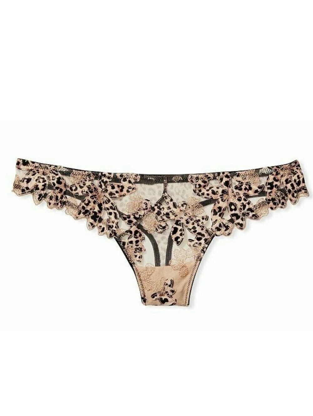 Victoria's secret very sexy Luxe floral embroidered thong panty XLARGE